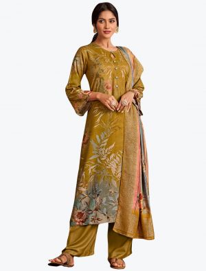 Mustard Warm Pashmina Premium Salwar Suit small FABSL21226