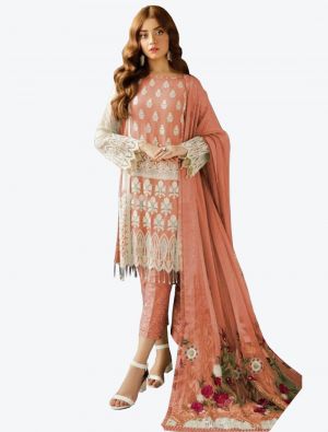 Light Pink Georgette Pakistani Suit with Dupatta small FABSL20224
