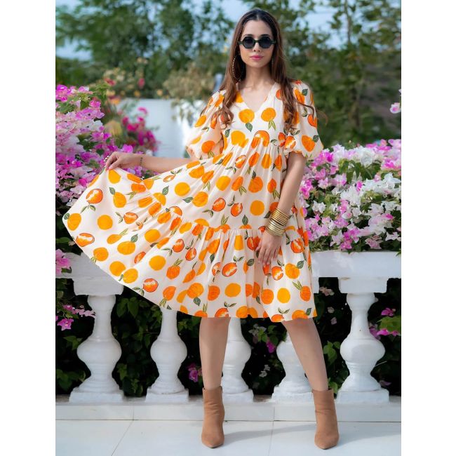 flared dress uk Amanda Red Sunset Flared Dress main image 0