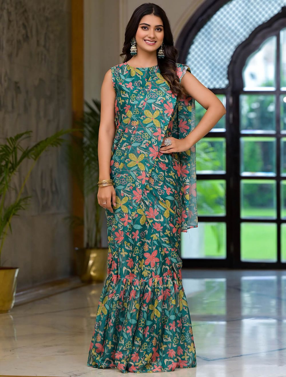 Saree gown online on sale