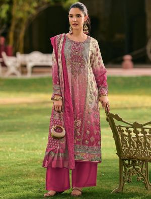 Dusty Magenta Pink Lawn Cotton Digital Printed Pakistani Salwar Kameez FABSL22597